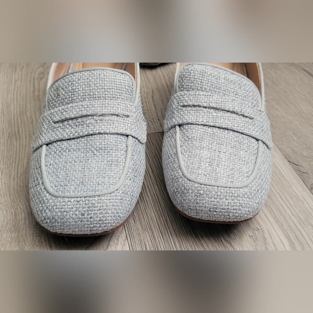 Kelly & Katie Payln Linen/Cloth Gray Loafers with 2" Heel, Women's US 7.5, EU 38 - Picture 7 of 13